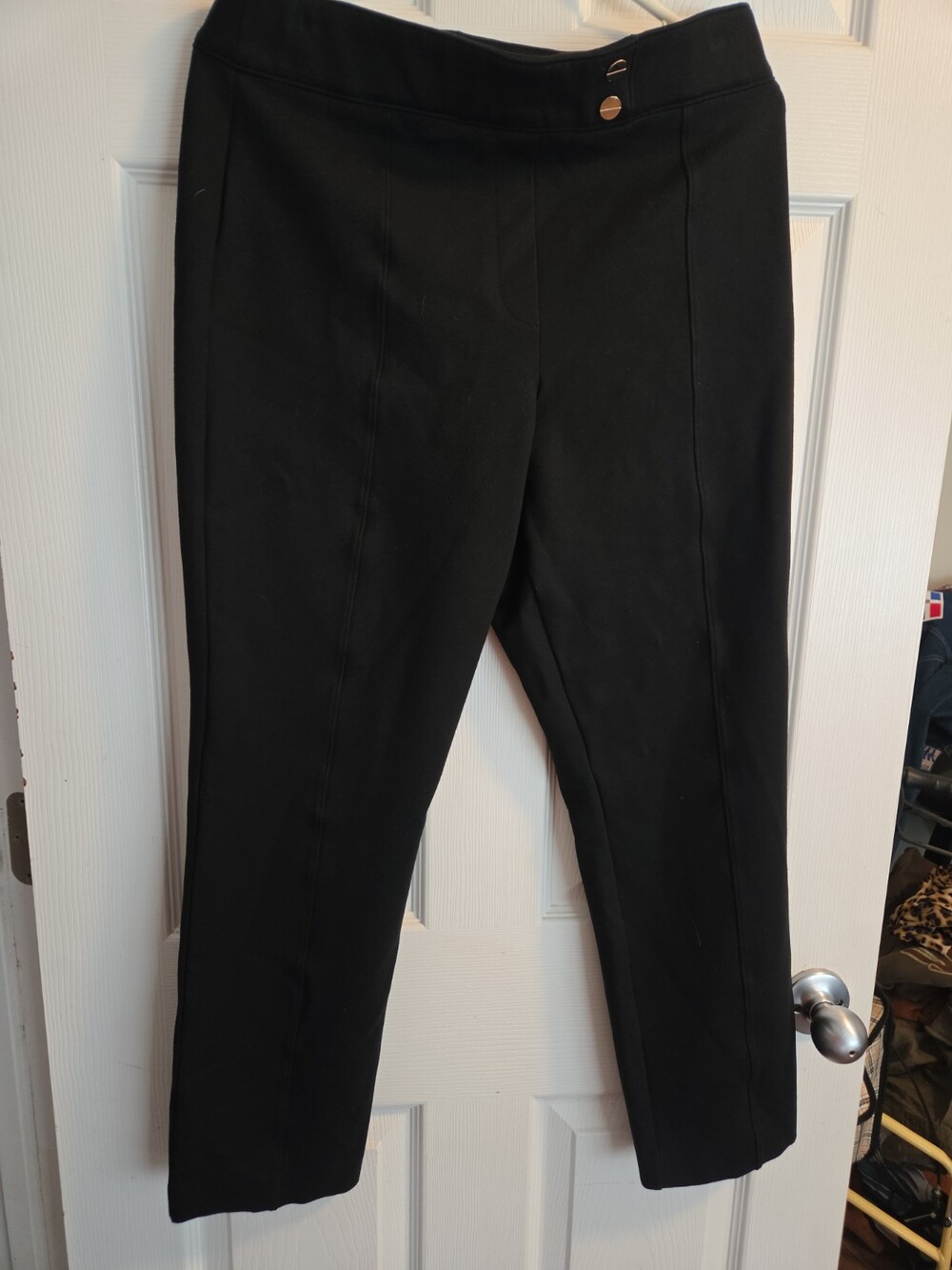 Spanx Ponte Pull-On Tapered Ankle Pants Black L - Used